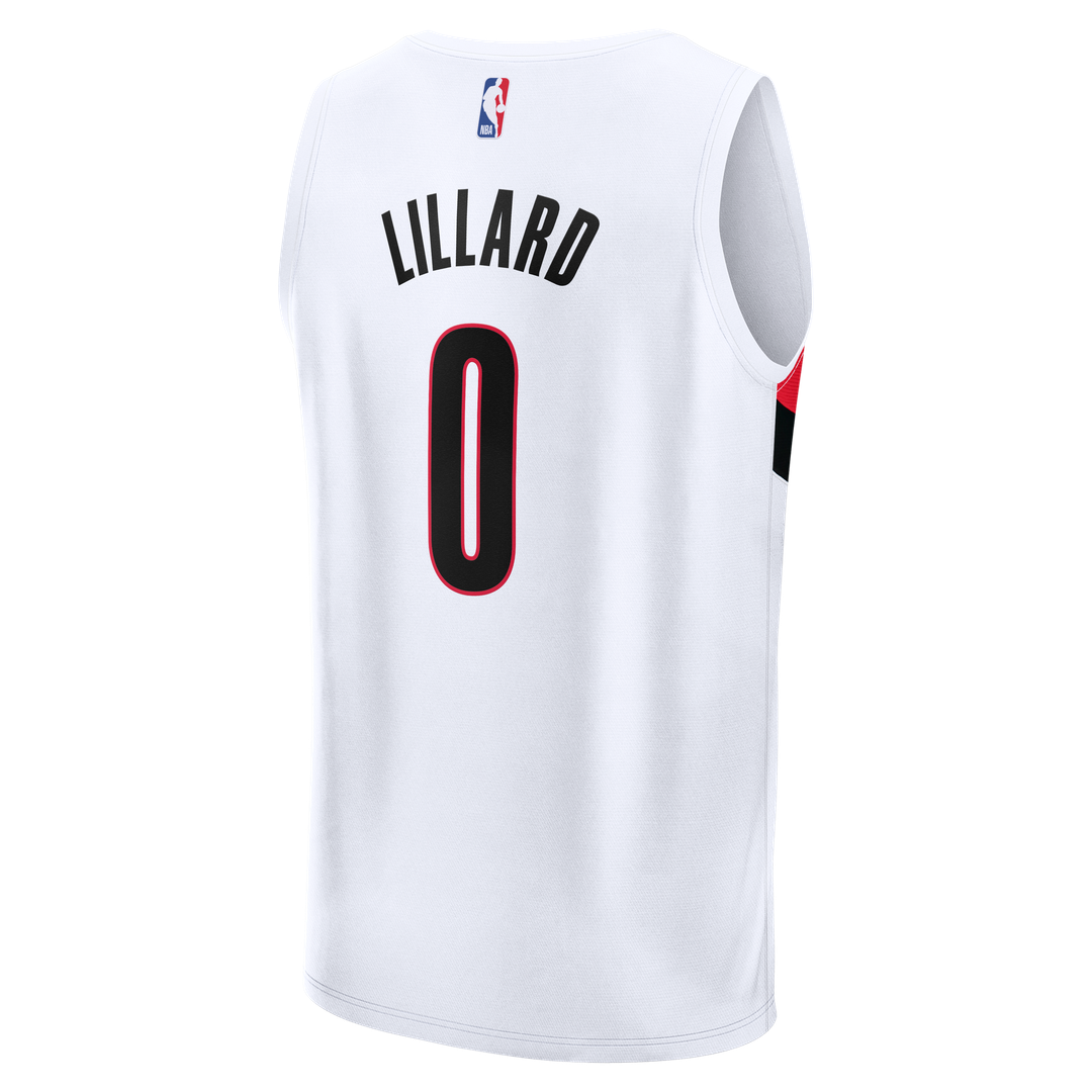 Damian Lillard Portland Trail Blazers Fanatics Fast Break Replica Jersey - White - Association Edition