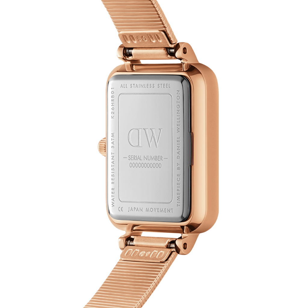 Quadro Lumine Pressed Piano Black MoP Rose Gold