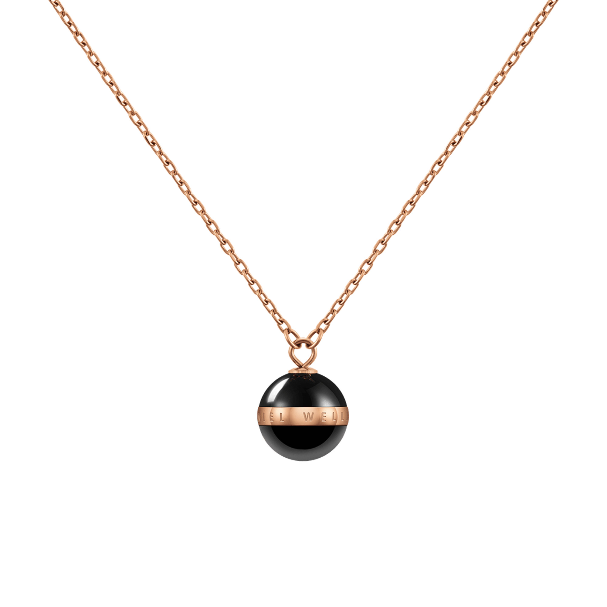 Aspiration Necklace Rose Gold Black