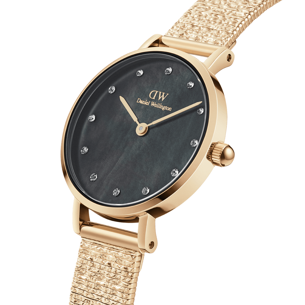 Petite Lumine Pressed Piano Black MoP Gold