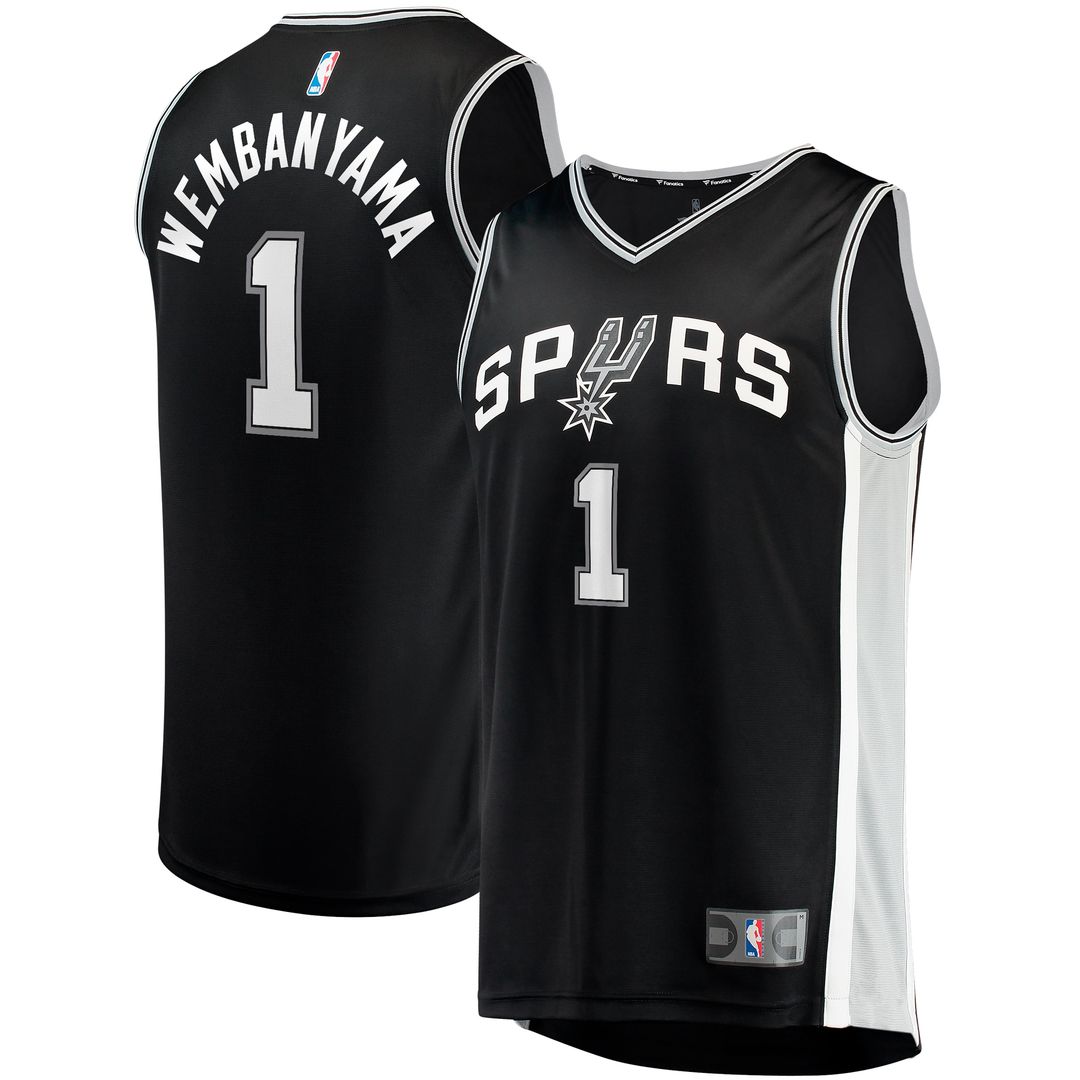 Victor Wembanyama San Antonio Spurs Fanatics  Fast Break Replica Jersey - Icon Edition - Black