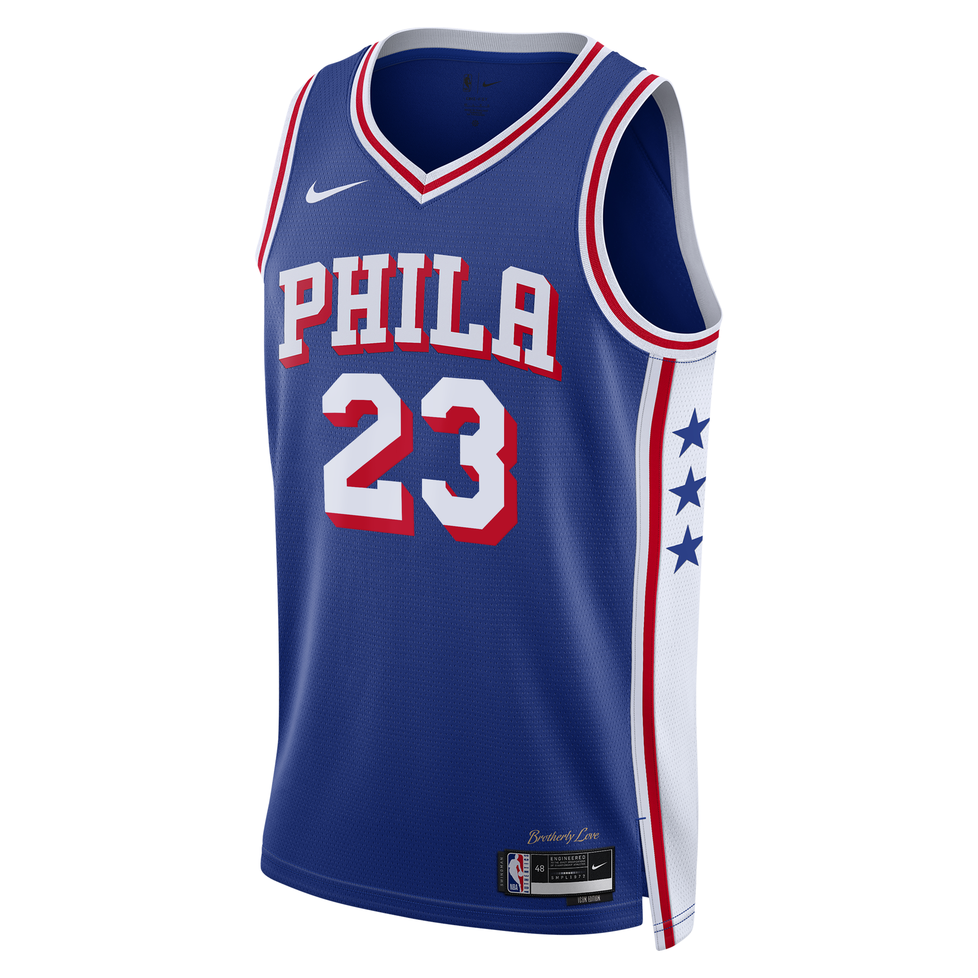 LeBron James Philadelphia 76ers Icon Edition Swingman Jersey - Royal - Unisex