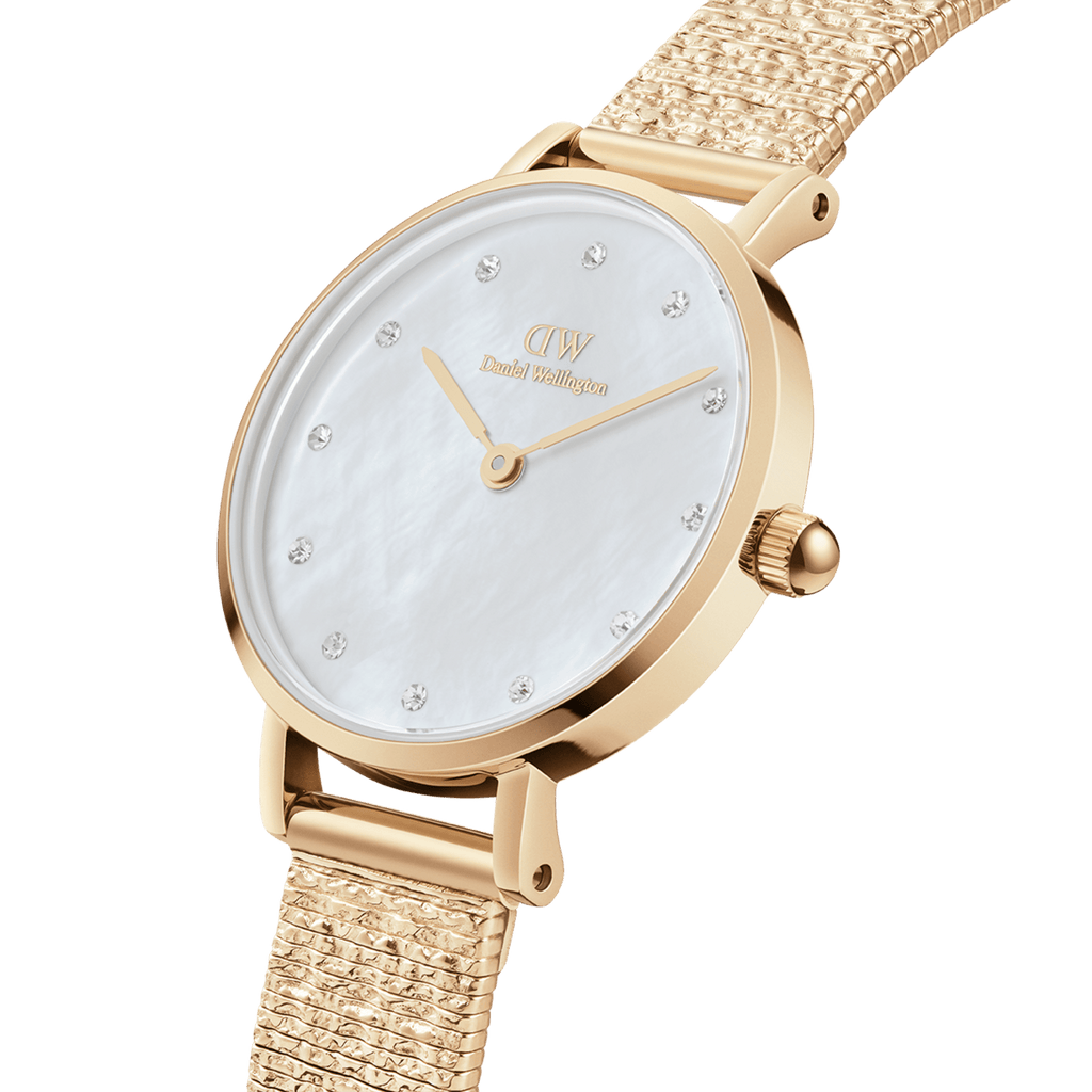 Petite Lumine Pressed Piano White MoP Gold