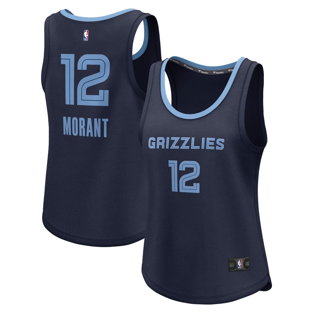 Ja Morant Memphis Grizzlies Fanatics Women's Fast Break Player Jersey - Icon Edition - Navy