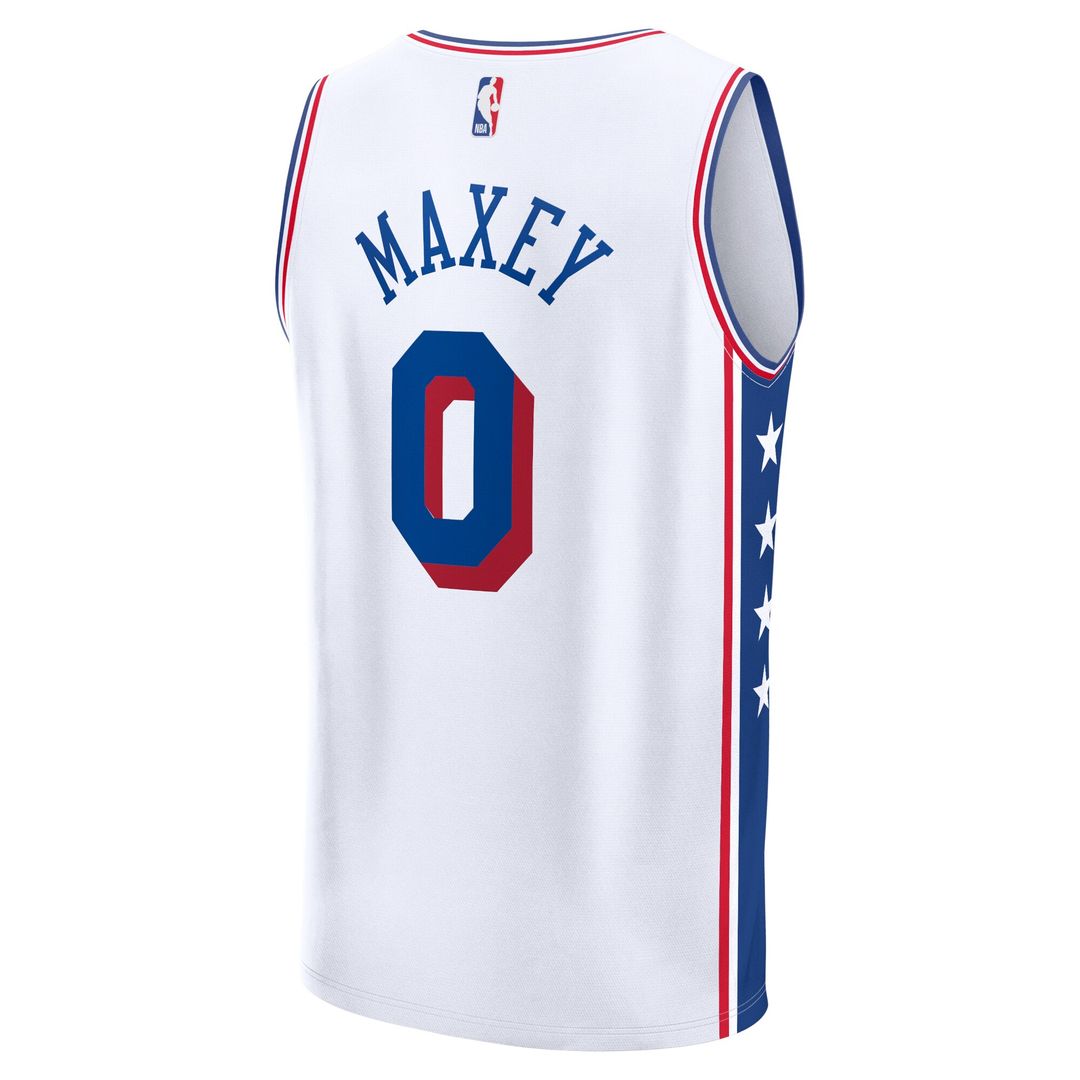 Tyrese Maxey Philadelphia 76ers Fanatics Fast Break Replica Player Jersey - Association Edition - White