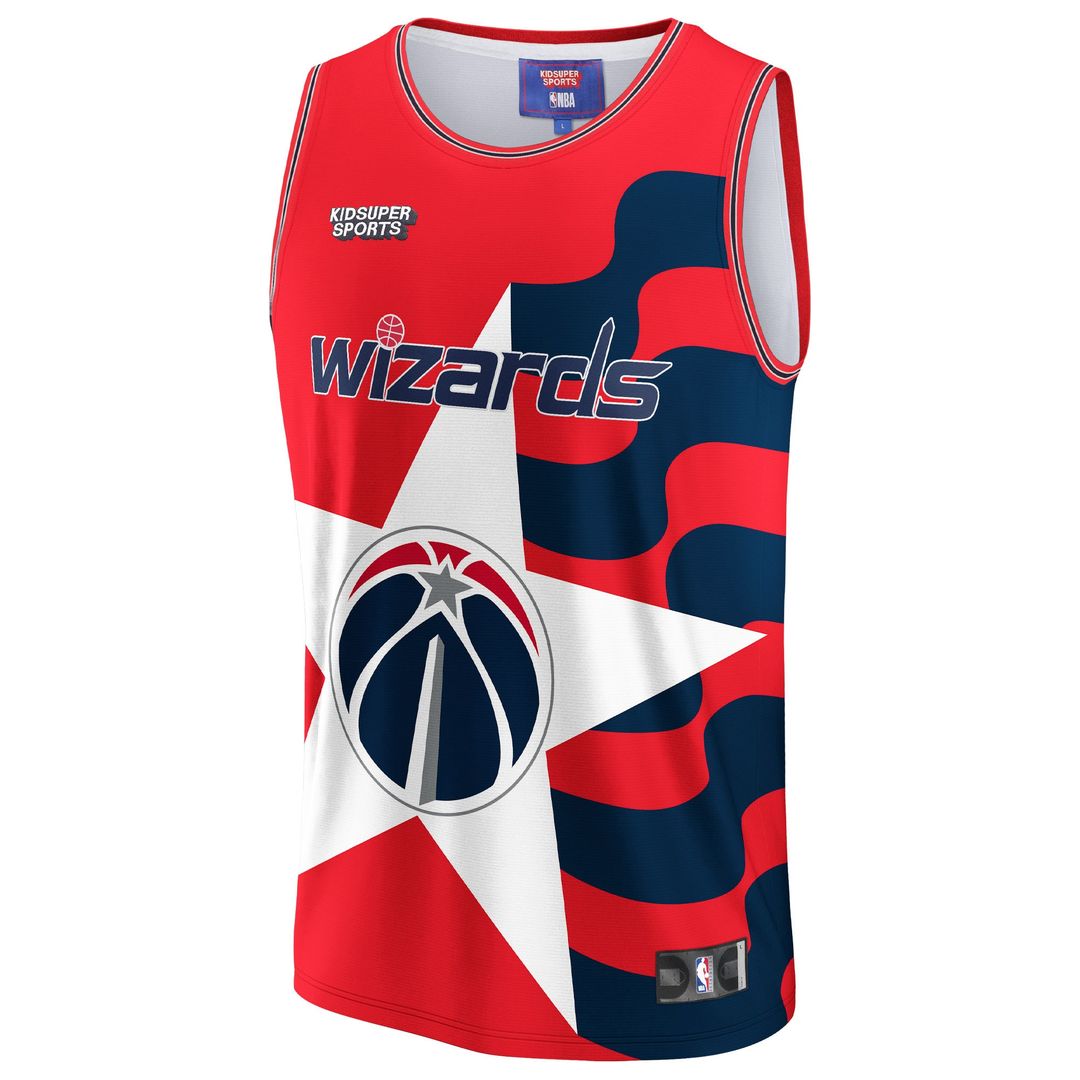 Washington Wizards NBA & KidSuper Studios by Fanatics Unisex Hometown Jersey - Red