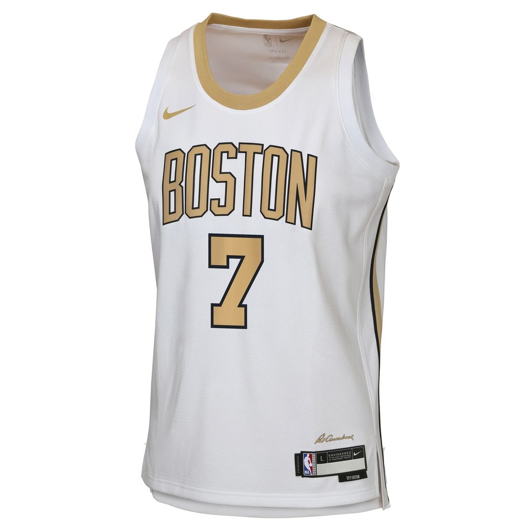 Jaylen Brown Boston Celtics Nike Youth 2025/26 City Edition Swingman Jersey - White