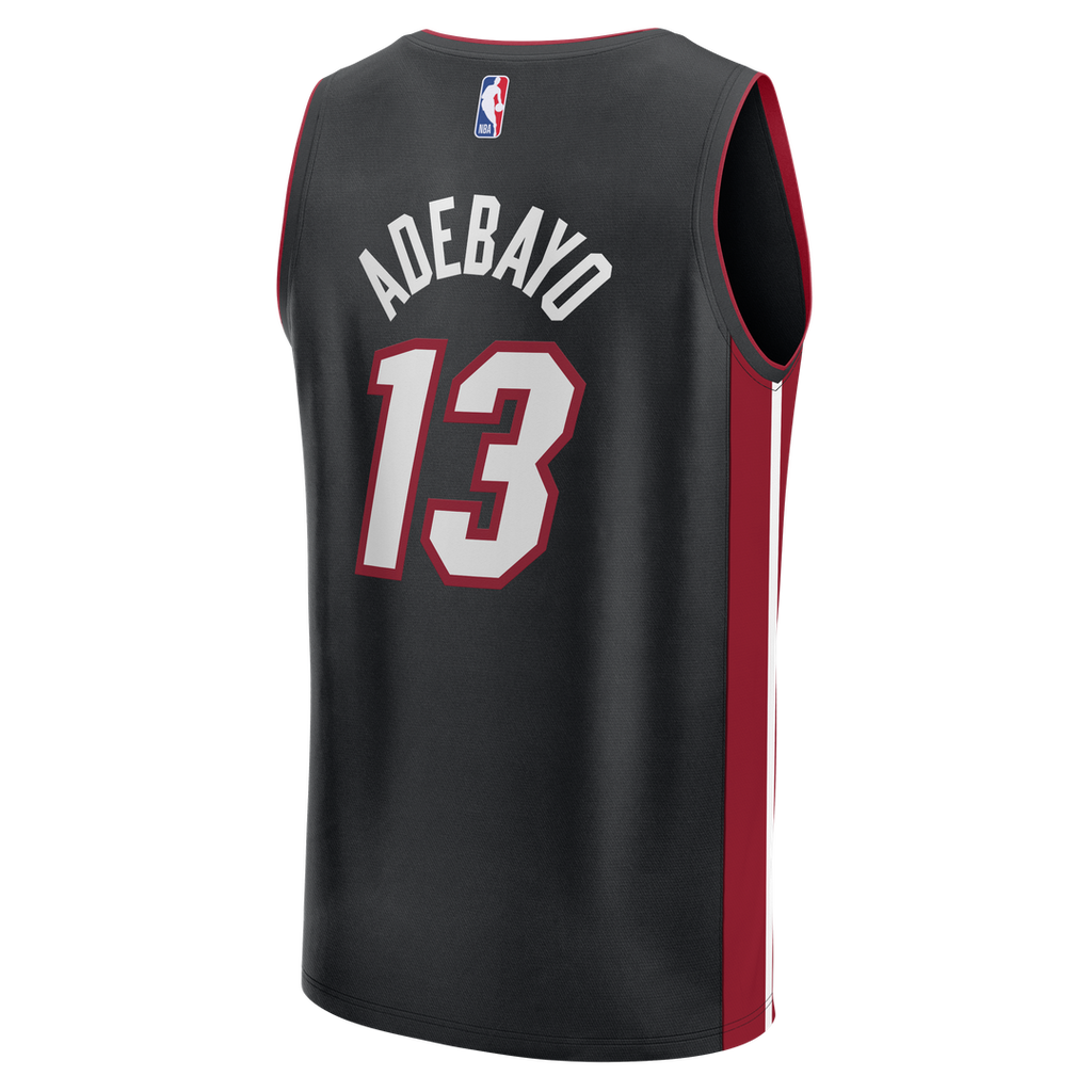 Bam Adebayo Miami Heat Fanatics Fast Break Replica Jersey - Black - Icon Edition