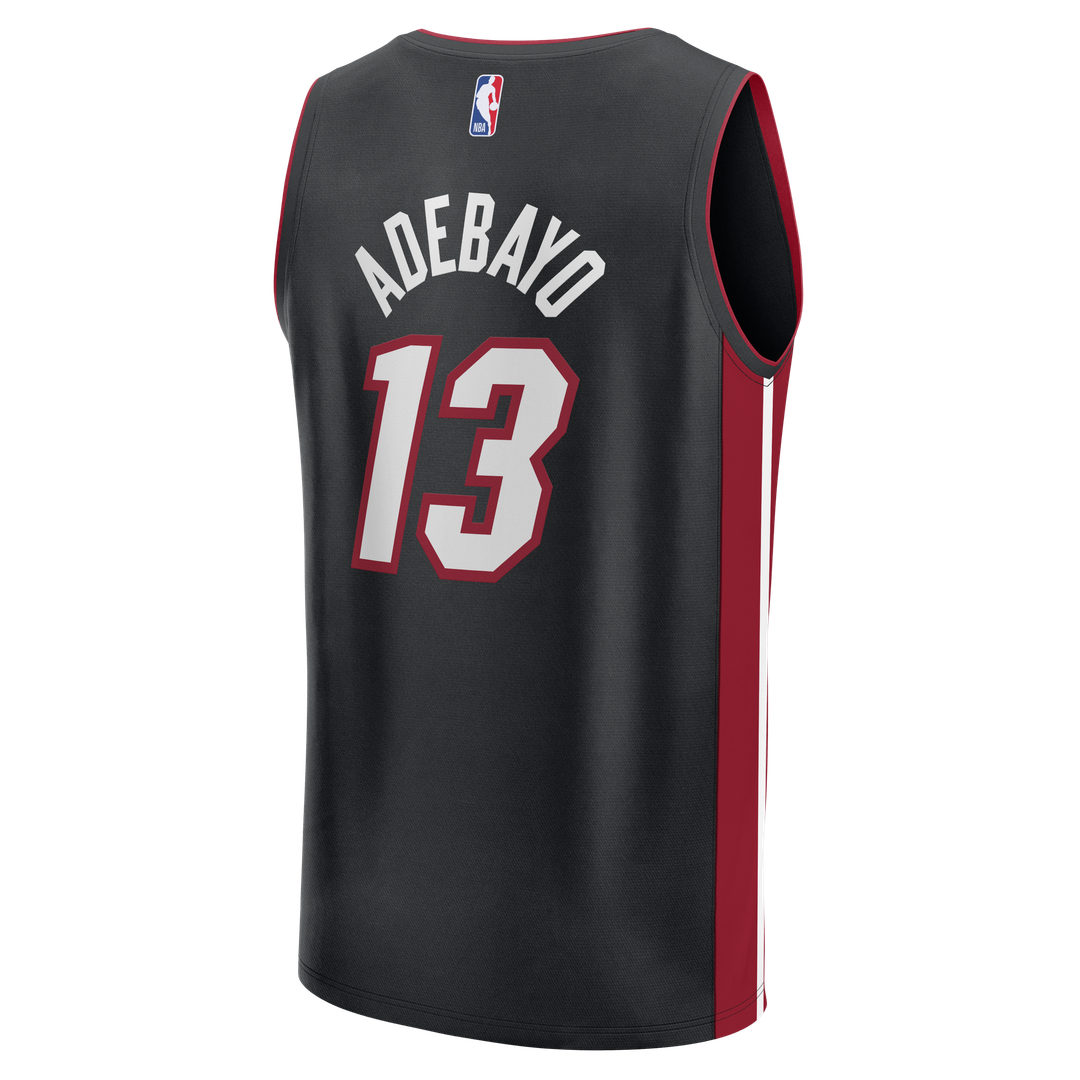 Bam Adebayo Miami Heat Fanatics Fast Break Replica Jersey - Black - Icon Edition