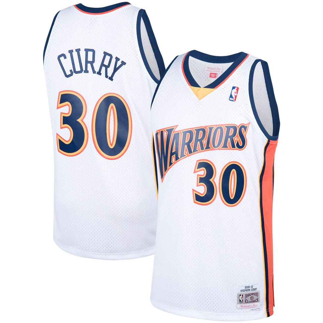 Stephen Curry Golden State Warriors Mitchell & Ness Hardwood Classics Swingman Jersey - White