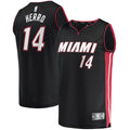 Tyler Herro Miami Heat Fanatics Fast Break Replica Jersey Black - Icon Edition
