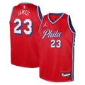 LeBron James Philadelphia 76ers Statement Edition Swingman Jersey - Red - Youth