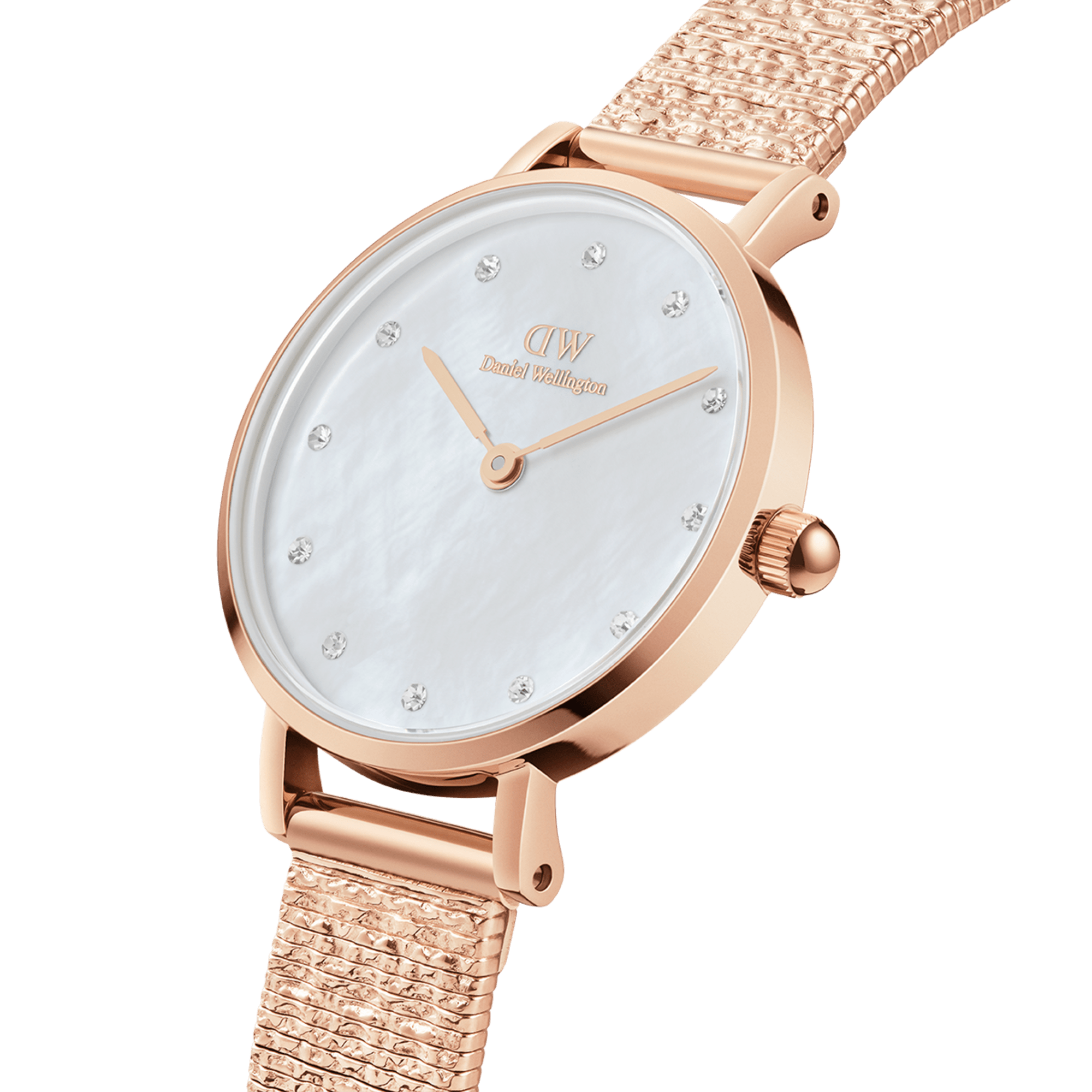 Petite Lumine Pressed Piano White MoP Rose Gold