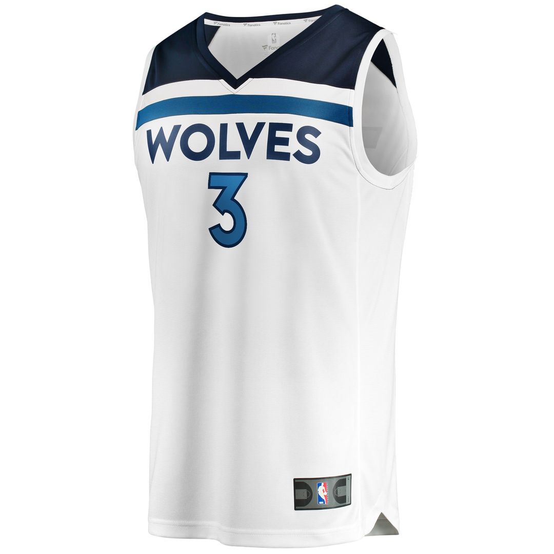 Jaden McDaniels Minnesota Timberwolves Fanatics Fast Break Replica Player Jersey - Association Edition - White