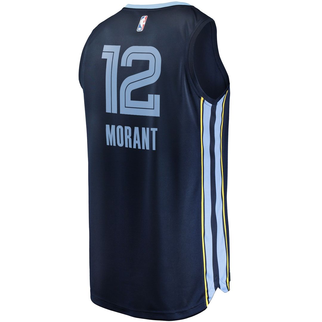 Ja Morant Memphis Grizzlies Fanatics Fast Break Replica Jersey Navy - Icon Edition
