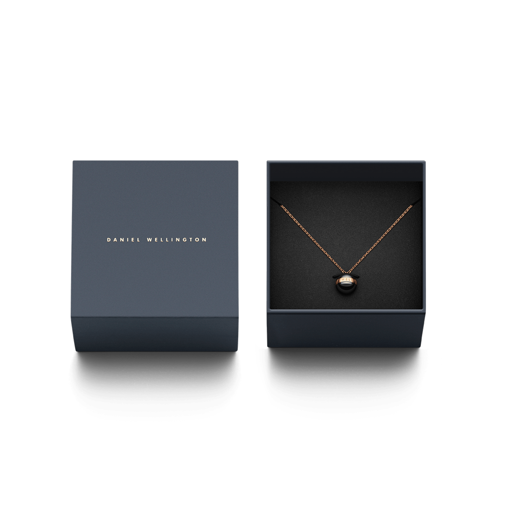Aspiration Necklace Rose Gold Black