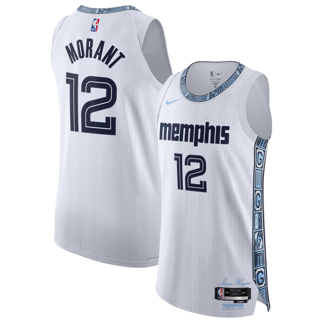 Ja Morant Memphis Grizzlies Nike Unisex 2025/26 Authentic Jersey - City Edition - White