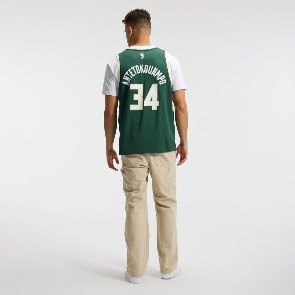 Giannis Antetokounmpo Milwaukee Bucks Fanatics Fast Break Replica Player Jersey - Icon Edition - Hunter Green
