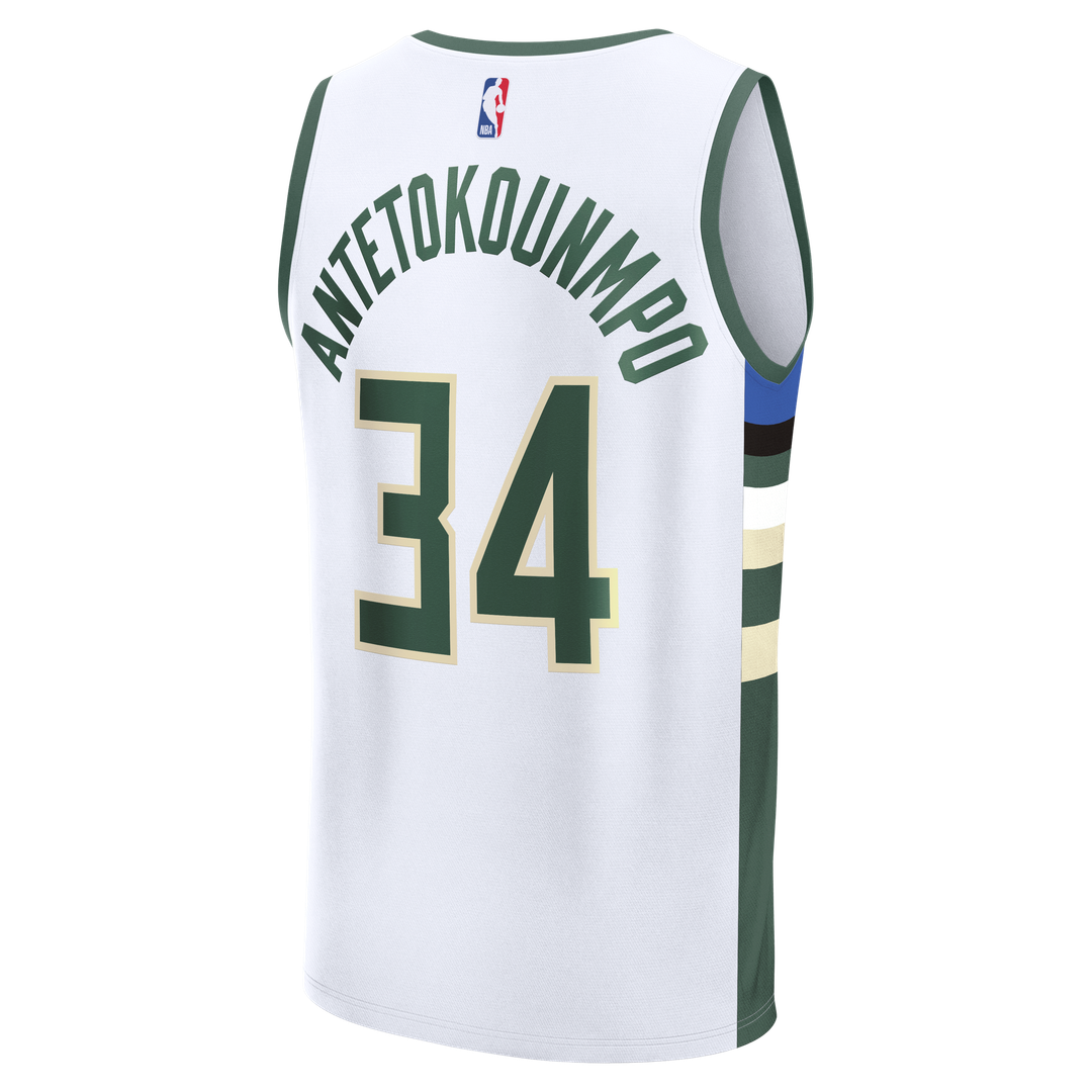 Giannis Antetokounmpo Milwaukee Bucks Fanatics Fast Break Replica Player Jersey - Association Edition - White