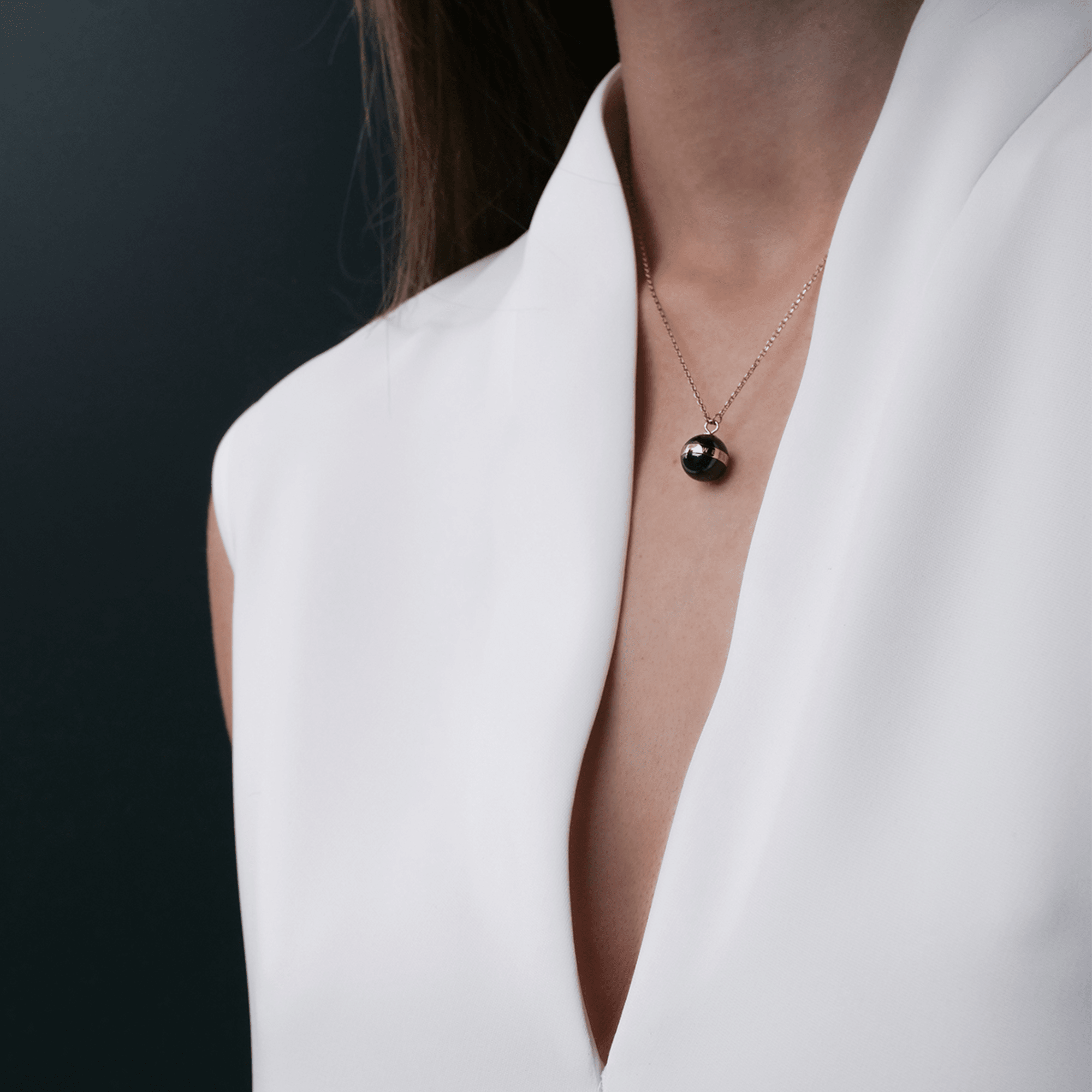 Aspiration Necklace Rose Gold Black