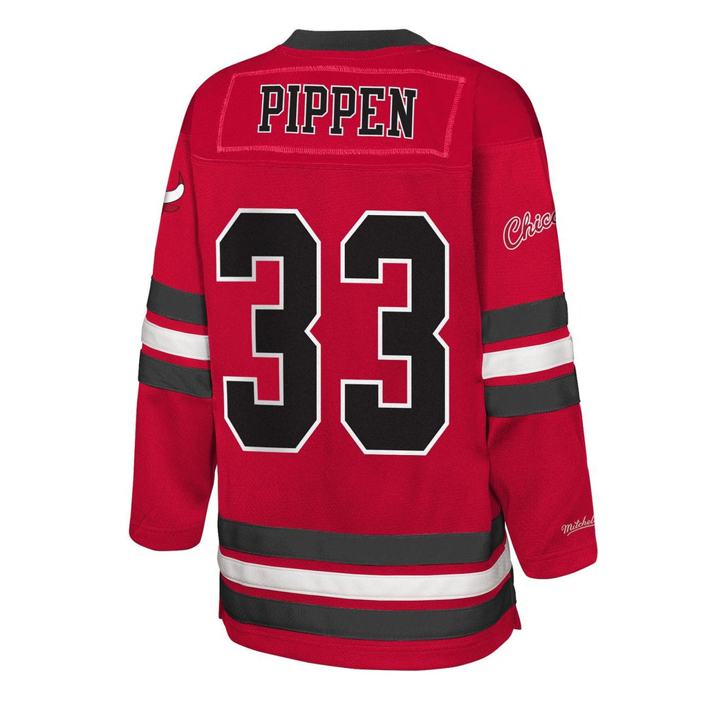 Scottie Pippen Chicago Bulls Mitchell & Ness Youth Maxxed Out 2.0 Fashion Hockey Jersey - Red