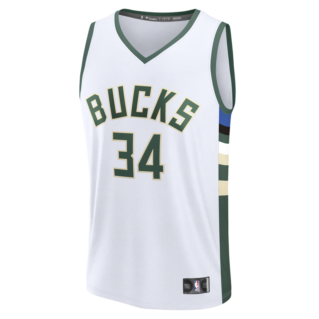 Giannis Antetokounmpo Milwaukee Bucks Fanatics Fast Break Replica Player Jersey - Association Edition - White