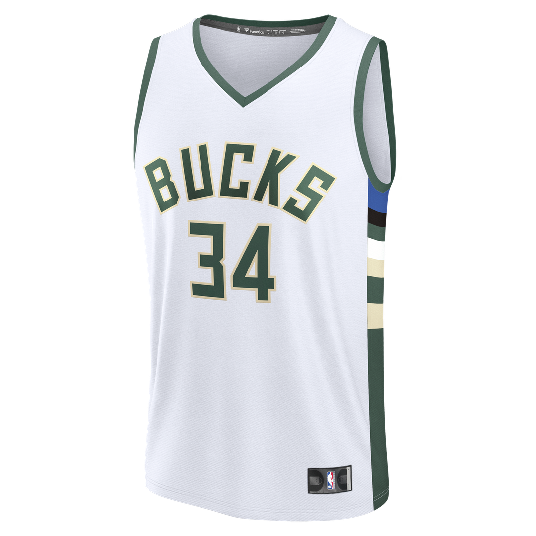 Giannis Antetokounmpo Milwaukee Bucks Fanatics Fast Break Replica Player Jersey - Association Edition - White