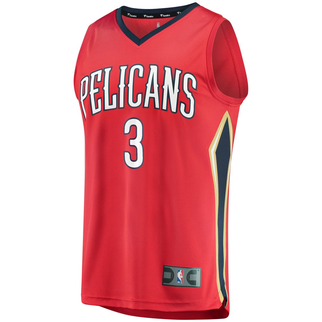 C.J. McCollum New Orleans Pelicans Fanatics Fast Break Replica Player Jersey - Statement Edition - Red