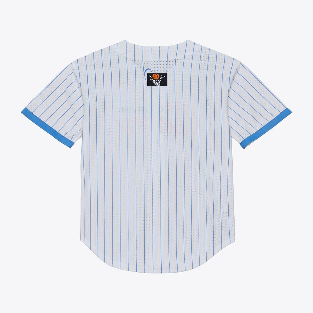 Cleveland Cavaliers Mitchell & Ness Head Coach Pinstripe Mesh Full-Button Baseball Jersey - White