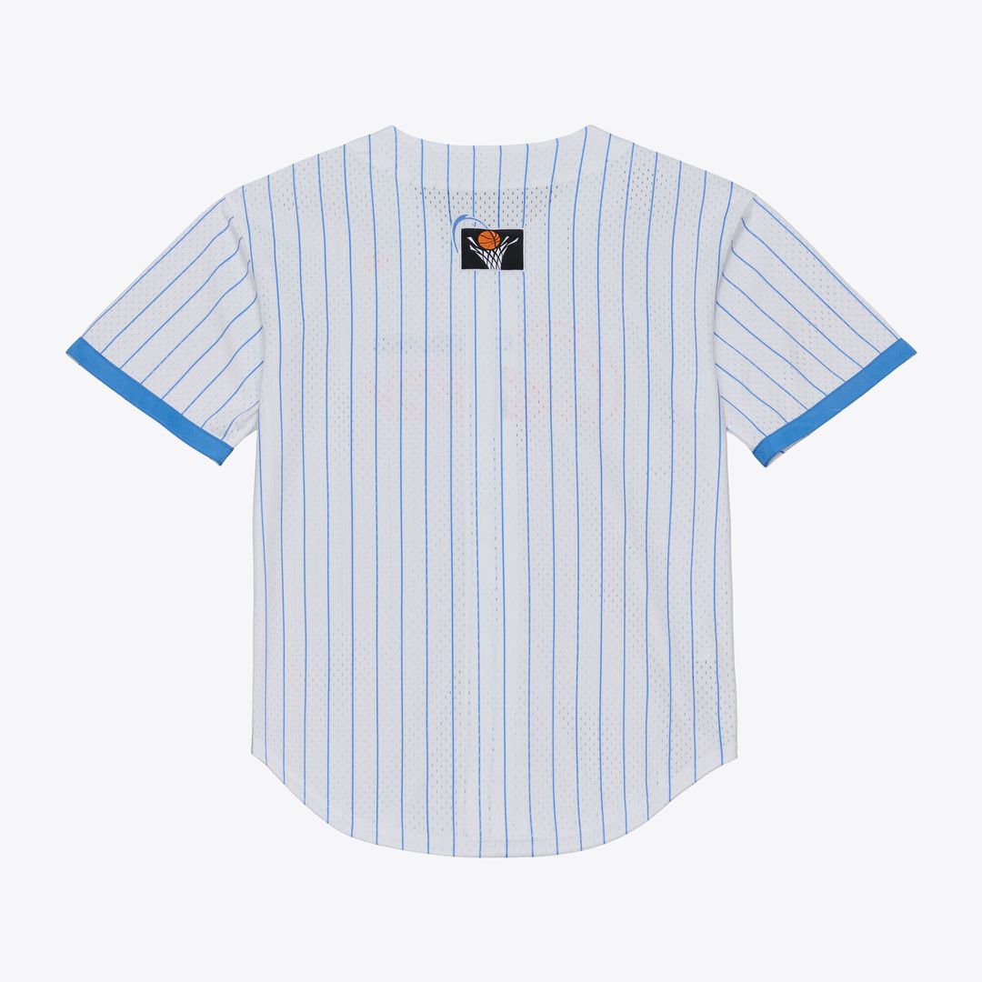 Cleveland Cavaliers Mitchell & Ness Head Coach Pinstripe Mesh Full-Button Baseball Jersey - White