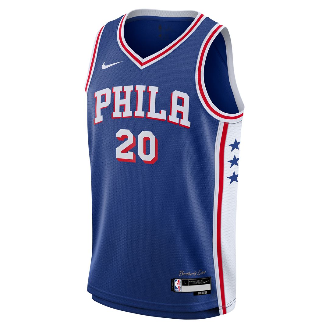 Jared McCain Philadelphia 76ers Nike Youth Swingman Jersey - Icon Edition - Royal