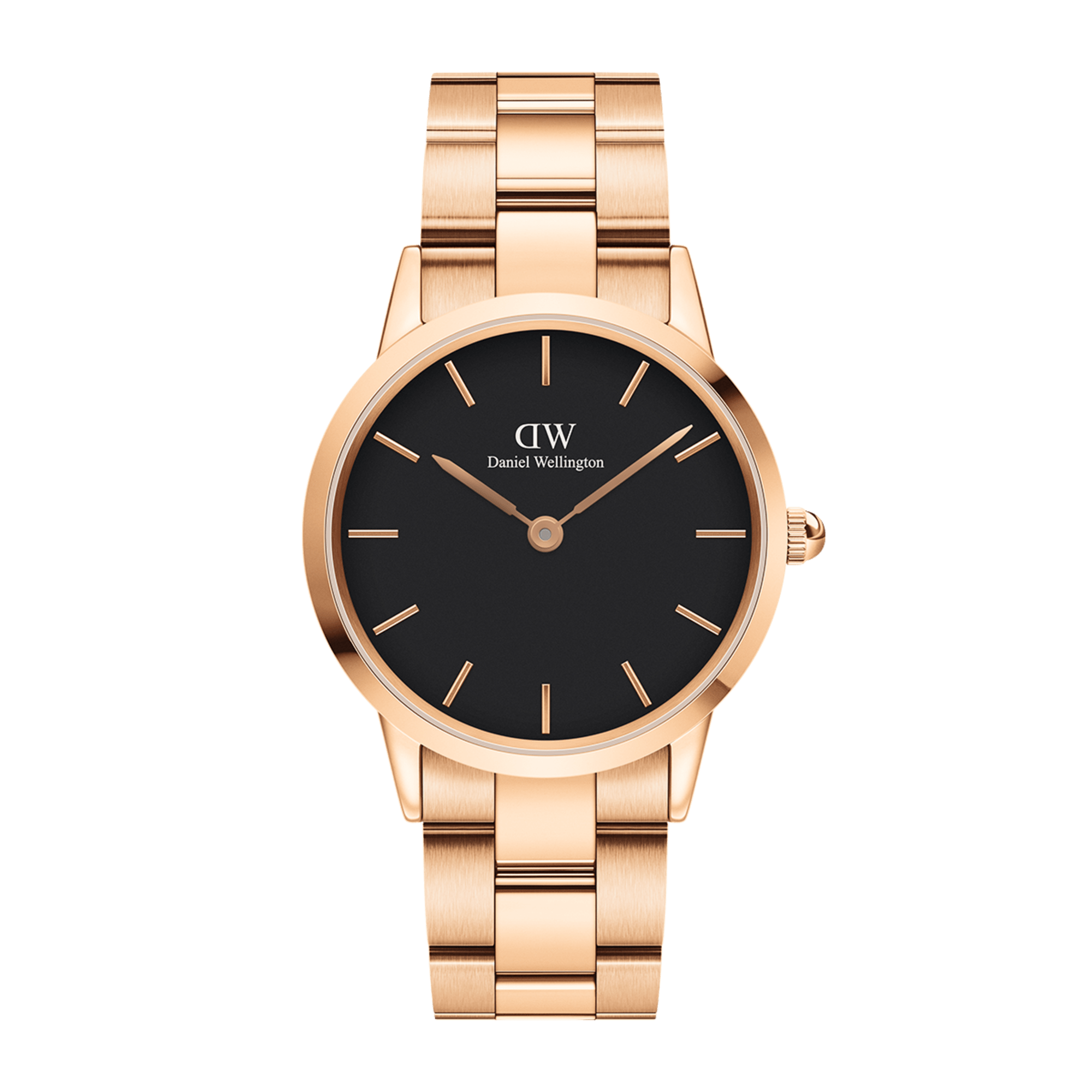 Iconic Link Black Rose Gold