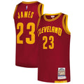 LeBron James Cleveland Cavaliers Mitchell & Ness Hardwood Classics 2015/16 Authentic Jersey - Wine