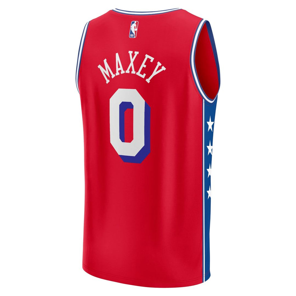 Tyrese Maxey Philadelphia 76ers Fanatics Youth Fast Break Player Jersey - Statement Edition - Red