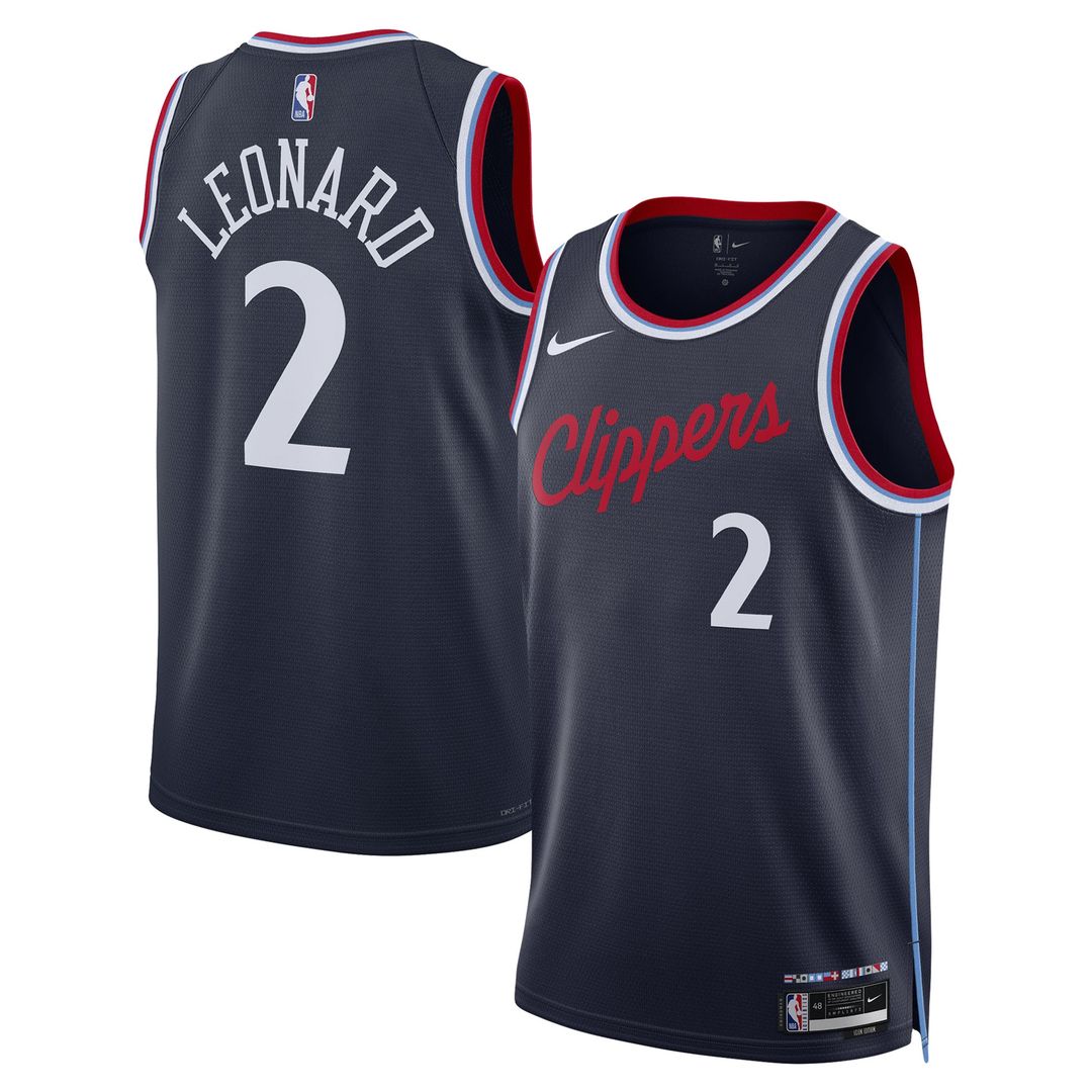 Kawhi Leonard LA Clippers Nike Unisex 2024/25 Swingman Jersey - Navy - Icon Edition