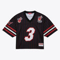 Dwyane Wade Miami Heat Mitchell & Ness x DANNIJO Women's Cropped Football Fashion Jersey - Black