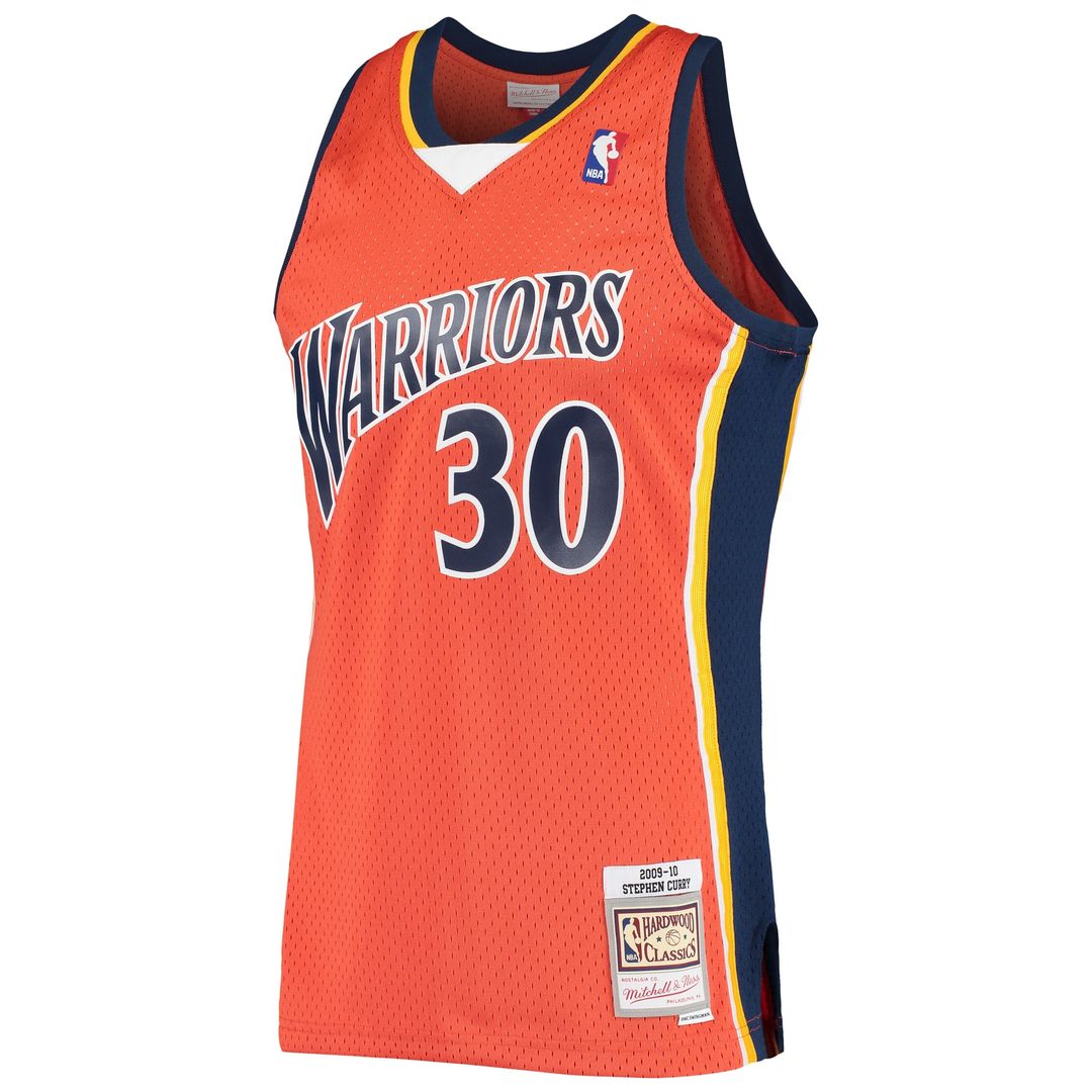 Stephen Curry Golden State Warriors Mitchell & Ness Hardwood Classics Swingman Jersey - Orange