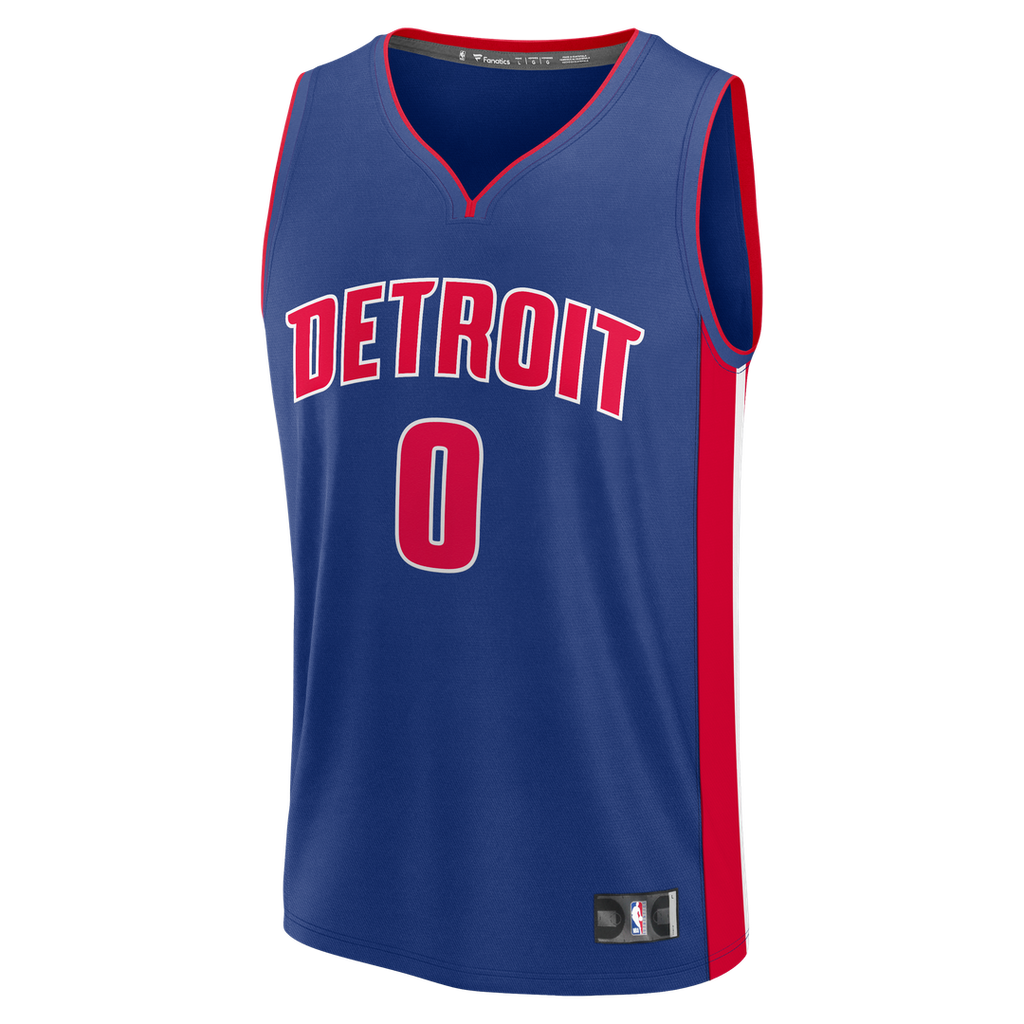Jalen Duren Detroit Pistons Fanatics Fast Break Replica Jersey - Icon Edition - Blue