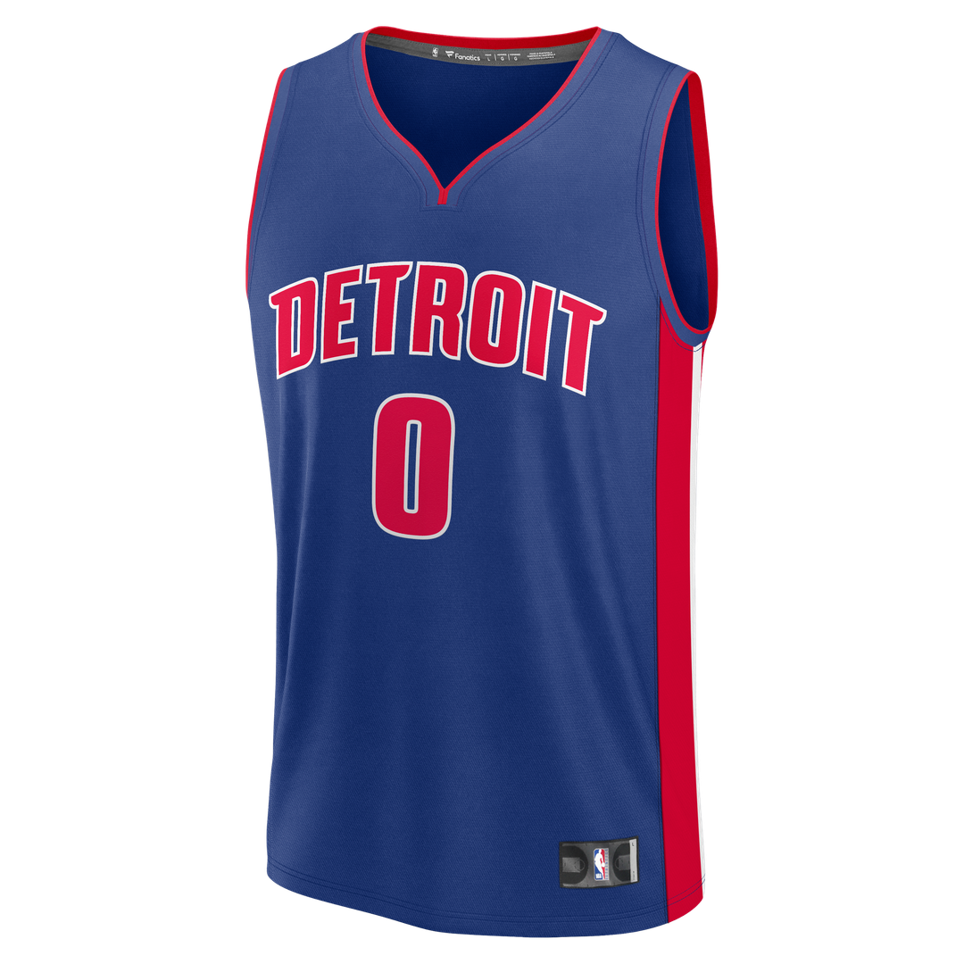 Jalen Duren Detroit Pistons Fanatics Fast Break Replica Jersey - Icon Edition - Blue