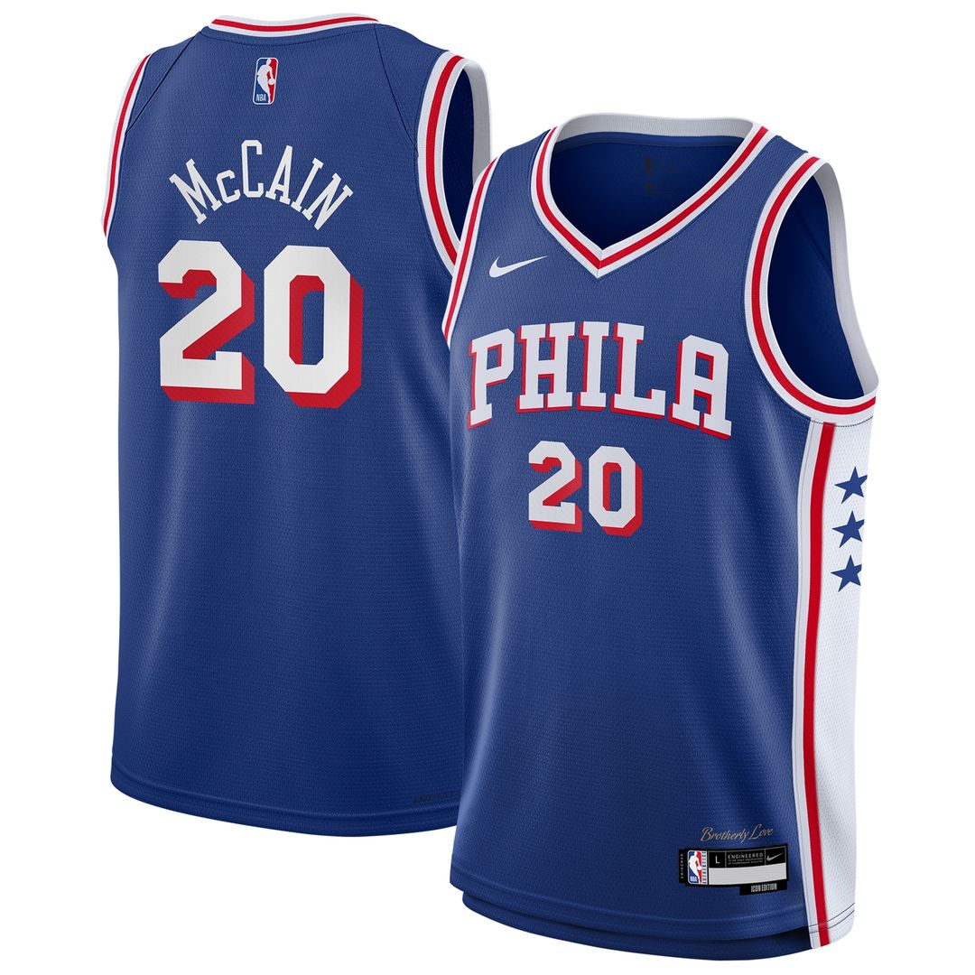 Jared McCain Philadelphia 76ers Nike Youth Swingman Jersey - Icon Edition - Royal
