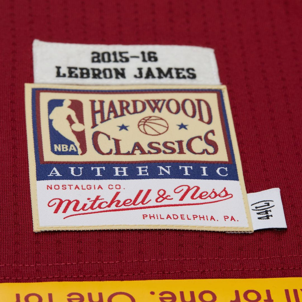 LeBron James Cleveland Cavaliers Mitchell & Ness Hardwood Classics 2015/16 Authentic Jersey - Wine