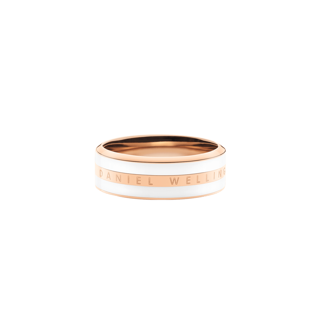 Emalie Ring Satin White Rose Gold