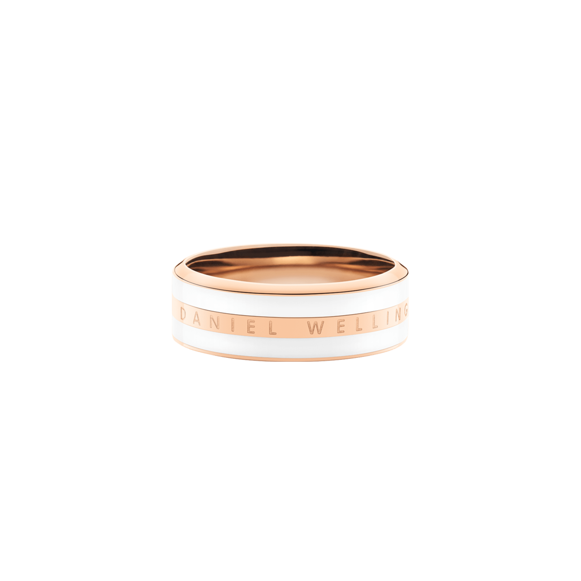 Emalie Ring Satin White Rose Gold