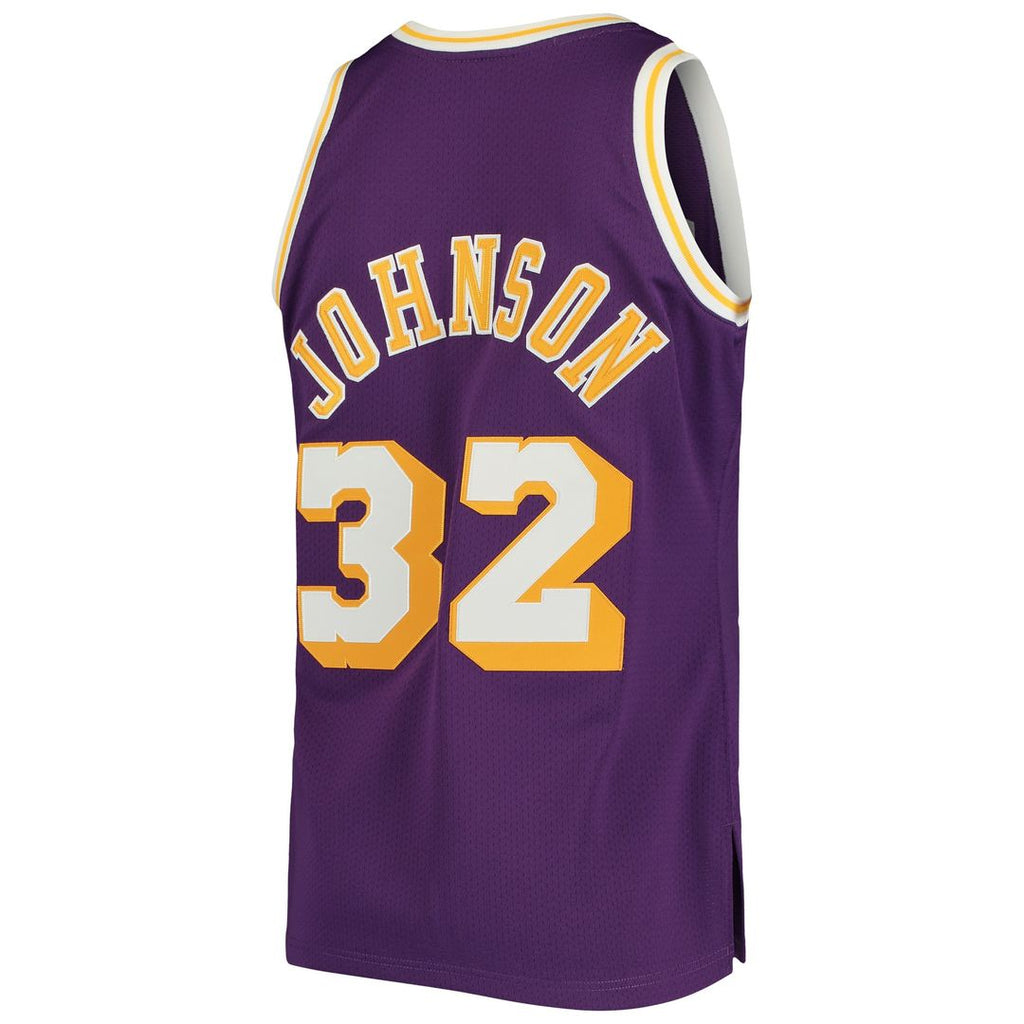 Magic Johnson Los Angeles Lakers Mitchell & Ness 1984/85 Hardwood Classics Authentic Jersey - Purple