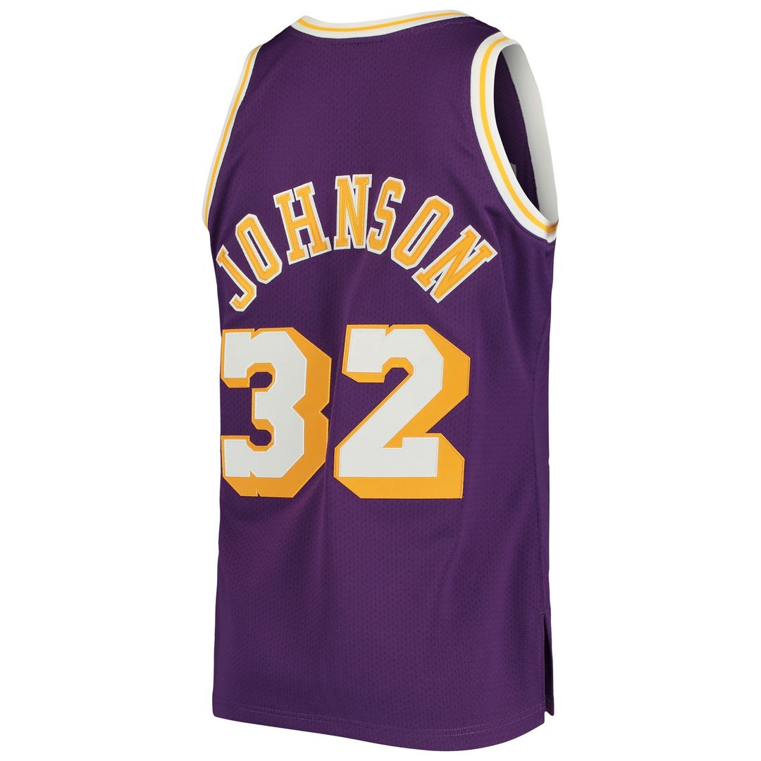 Magic Johnson Los Angeles Lakers Mitchell & Ness 1984/85 Hardwood Classics Authentic Jersey - Purple