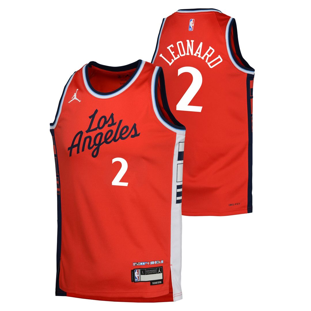 Kawhi Leonard LA Clippers Jordan Brand Youth Swingman Jersey - Statement Edition - Red