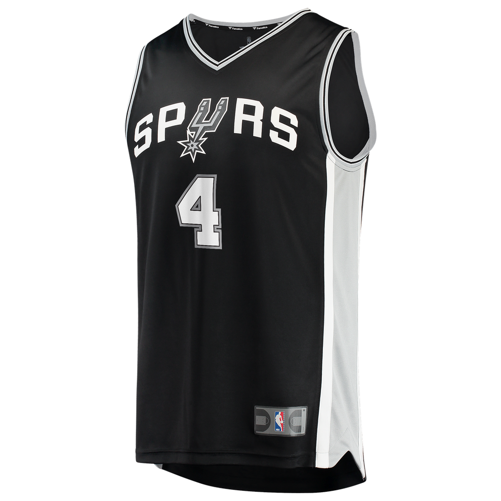 De'Aaron Fox San Antonio Spurs Fanatics 2026 NBA Finals Patch Fast Break Jersey - Icon Edition - Black