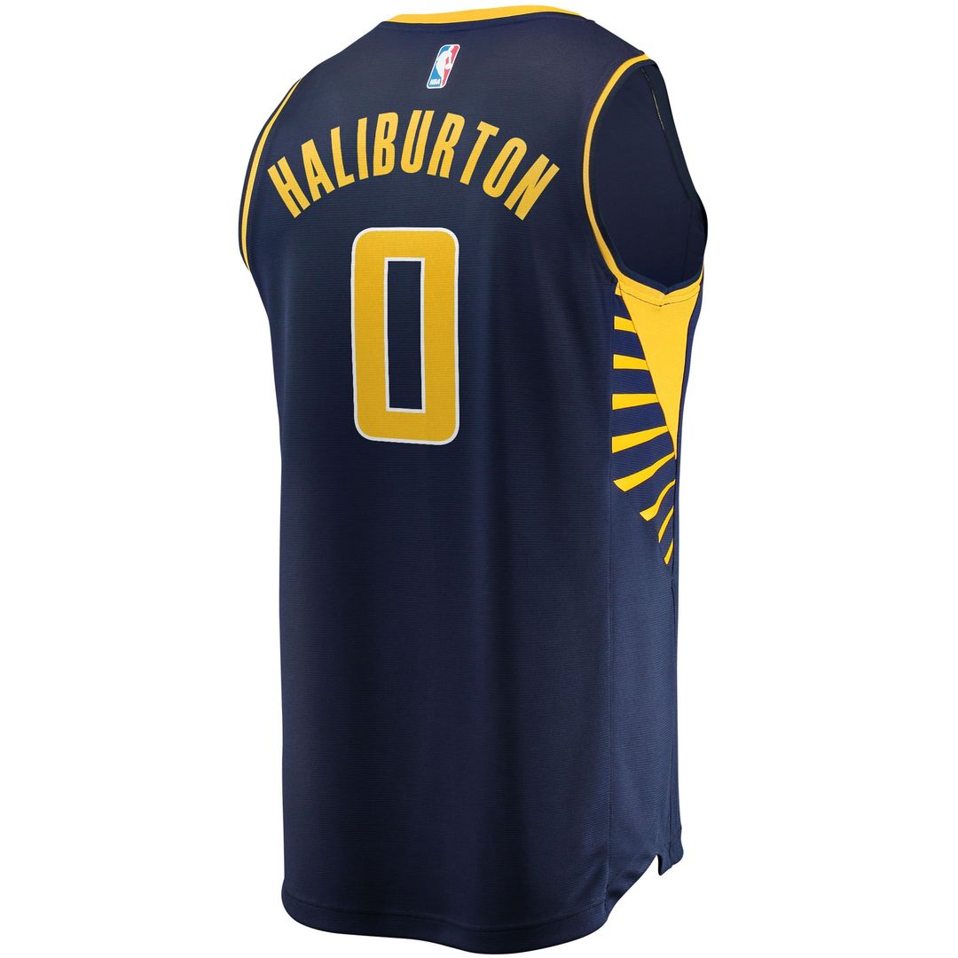 Tyrese Haliburton Indiana Pacers Fanatics Youth 2021/22 Fast Break Replica Jersey - Icon Edition - Navy