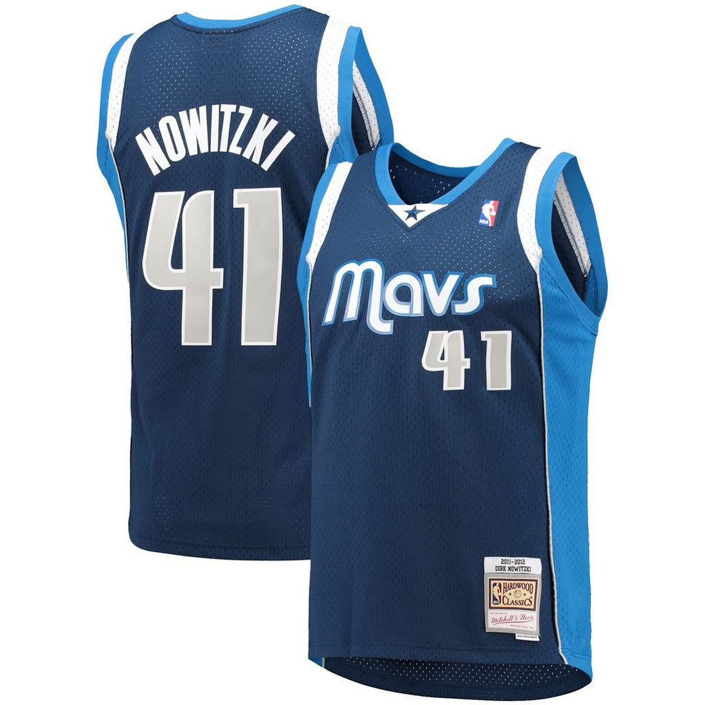 Dirk Nowitzki Dallas Mavericks Mitchell & Ness 2011/12 Hardwood Classics Swingman Jersey - Navy