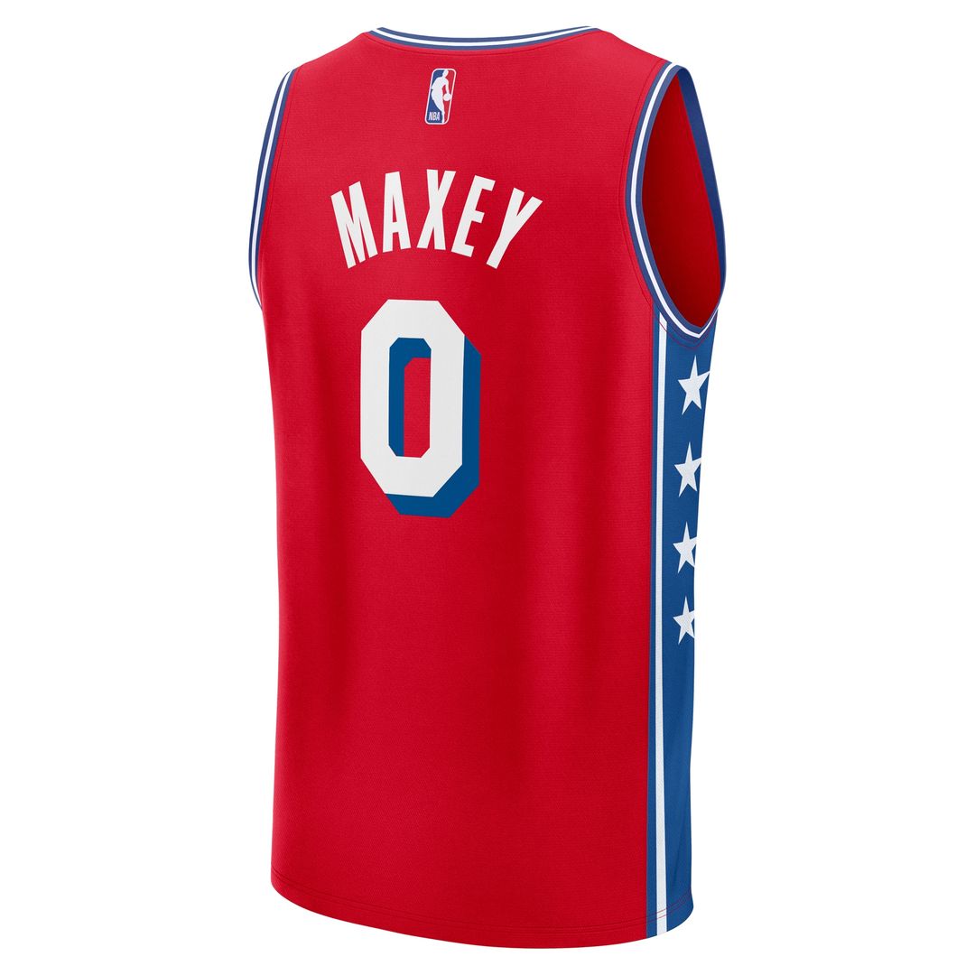 Tyrese Maxey Philadelphia 76ers Fanatics Fast Break Replica Player Jersey - Statement Edition - Red